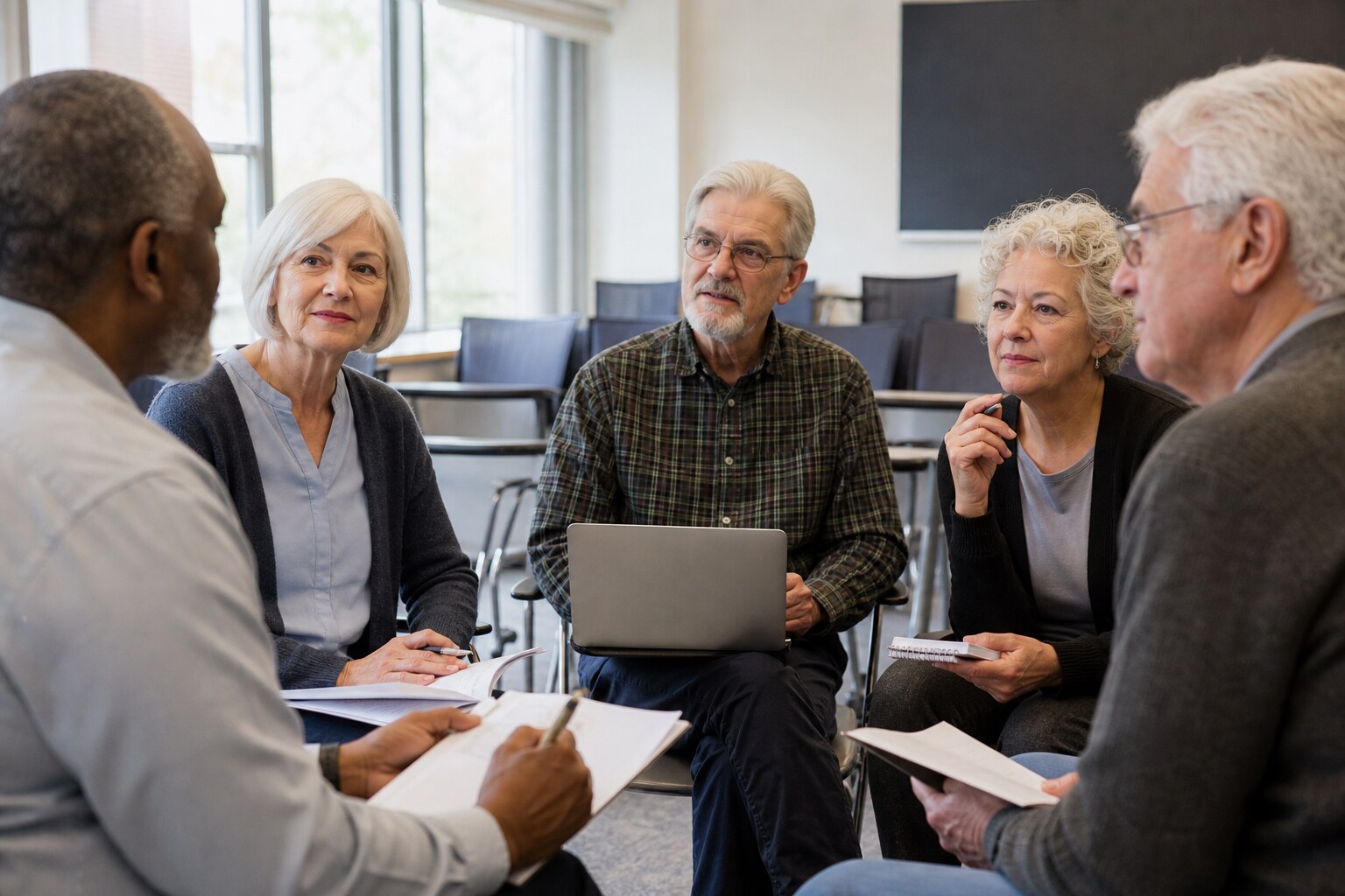 Illustration for The Low-Cost University Classes Built for Retirees