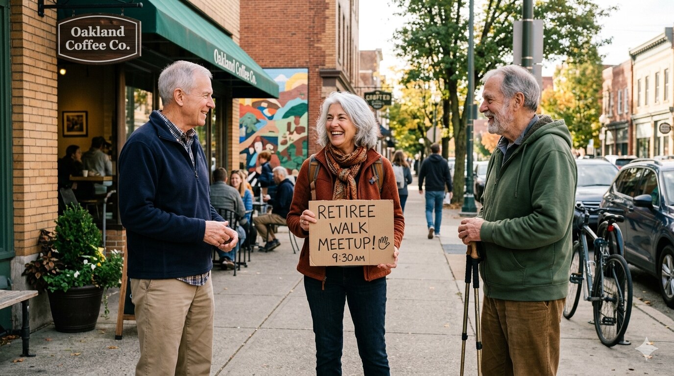 Illustration for How to Start a Walking Group or Coffee Group After Retirement