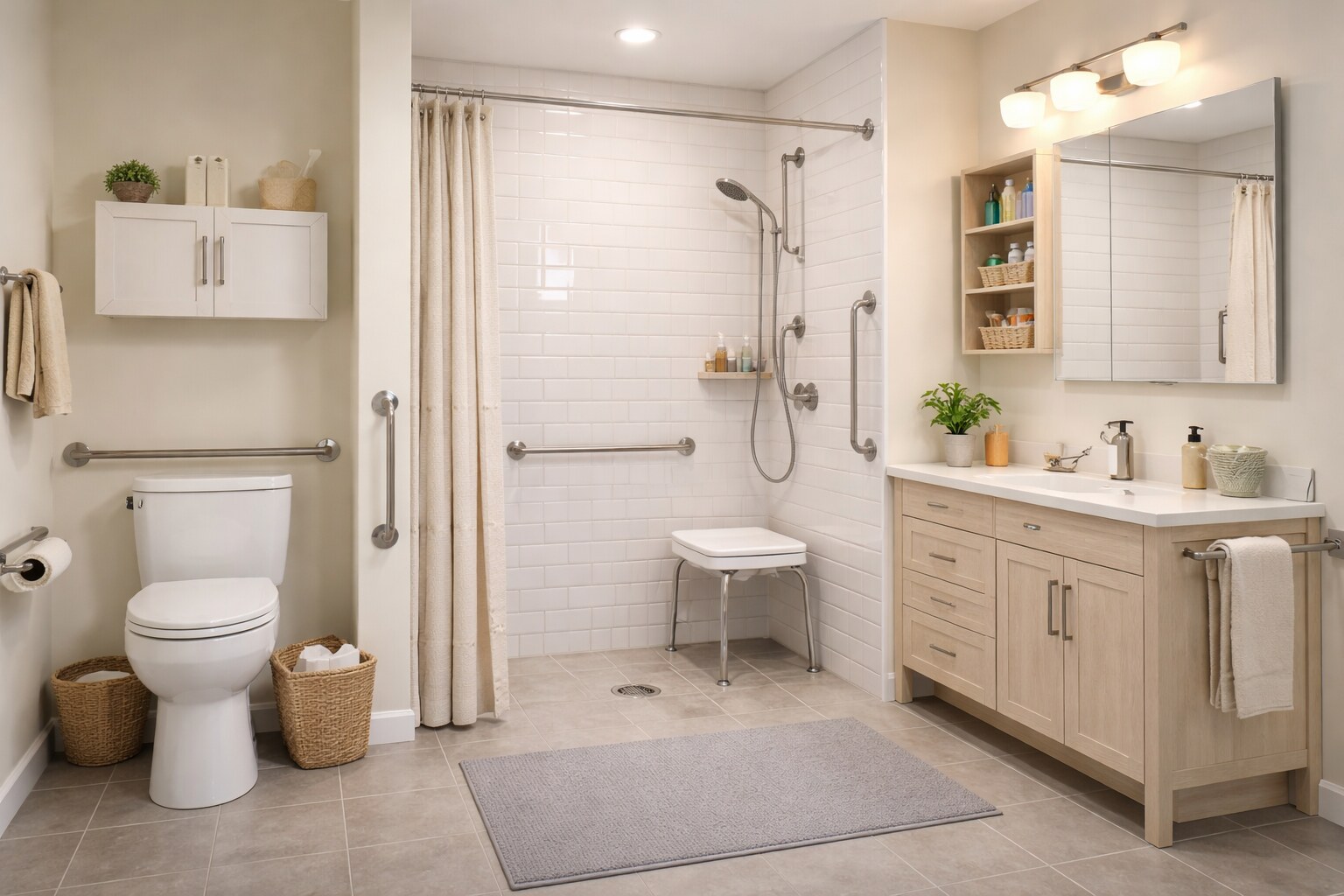 Illustration for How to Make a Bathroom Safer for Aging in Place Without a Full Remodel