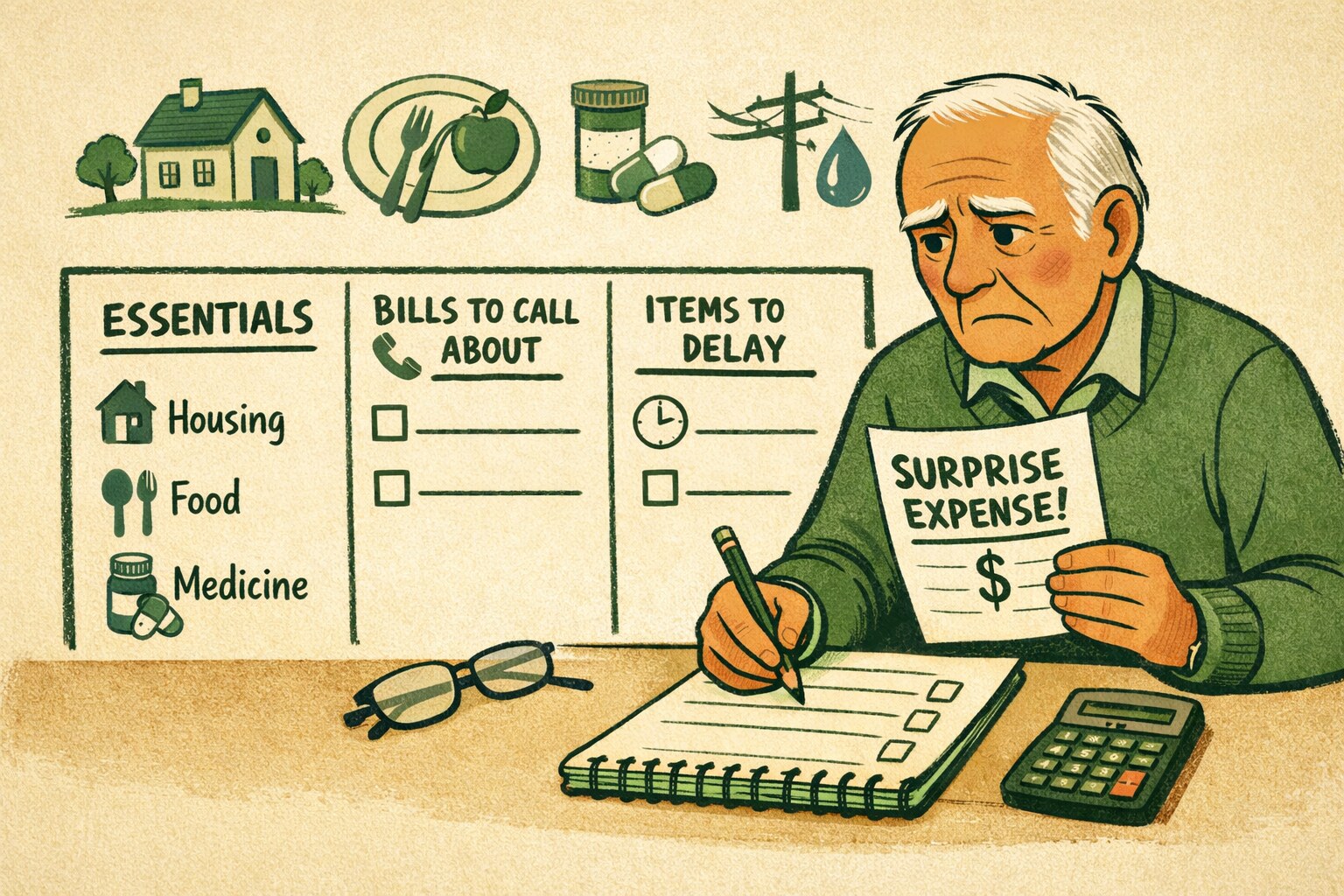 Illustration for Sudden Expense Priority Checklist for the First 72 Hours