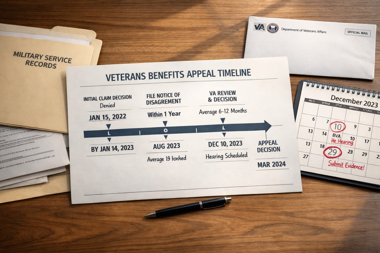 Illustration for Veterans Appeal Timeline Template You Can Keep Updated